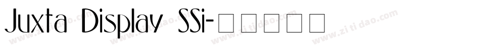 Juxta Display SSi字体转换
